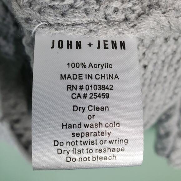 John + Jenn Heather Grey Cable Knit Maternity Laced Sleeve Sweater Size Medium - Picture 5 of 6